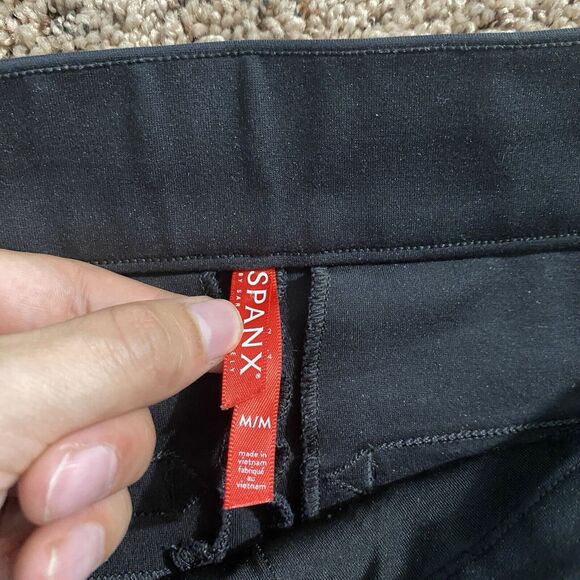 Spanx Perfect Ankle Skinny Pant Pull On Black Size Medium Women’s - Picture 6 of 10